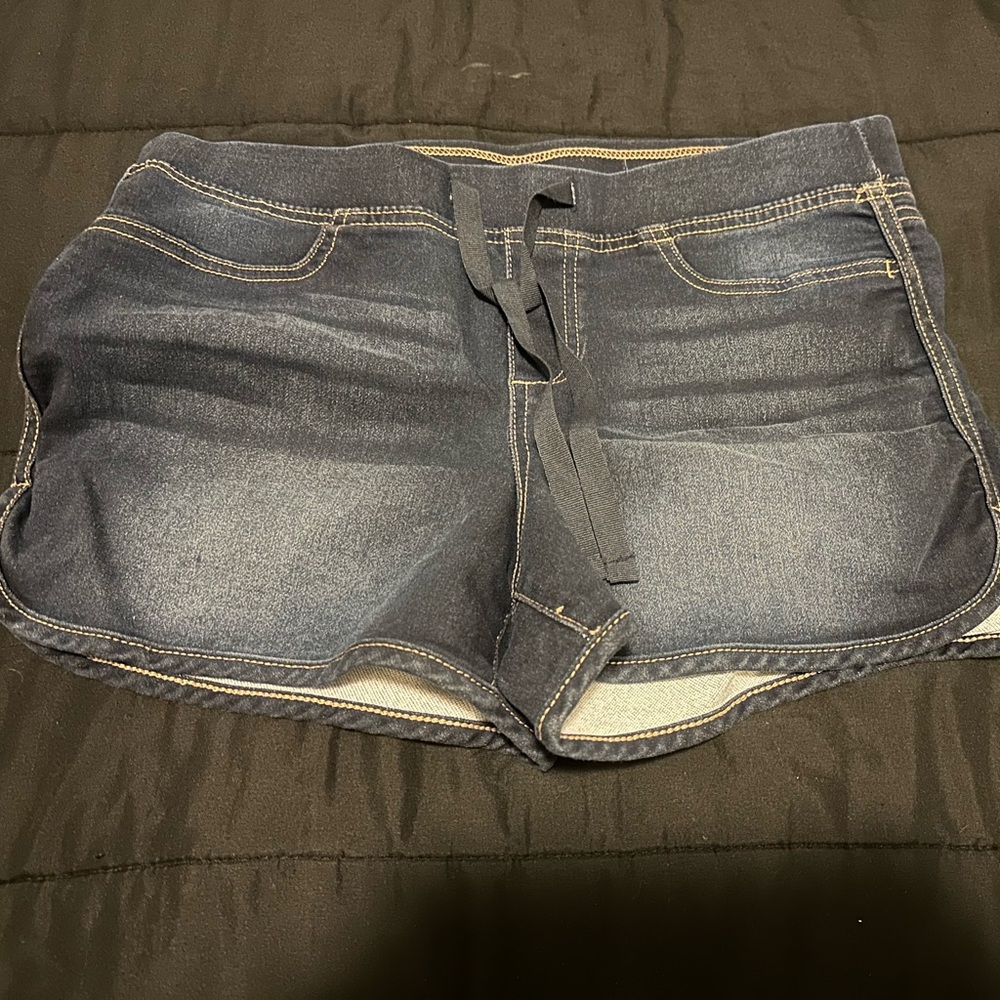 Dark denim shorts